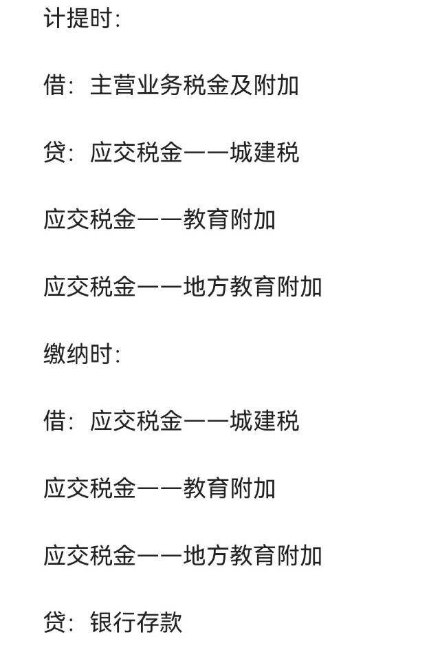 公司附加税的计提和缴纳分录是这样做的吗？