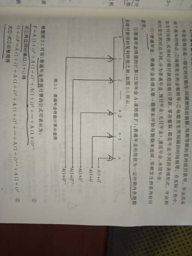 给您拍两张图，同样是n期的情况下，预付年金的终值系数在普通年金的终值系数的基础上，再乘以（1 i）