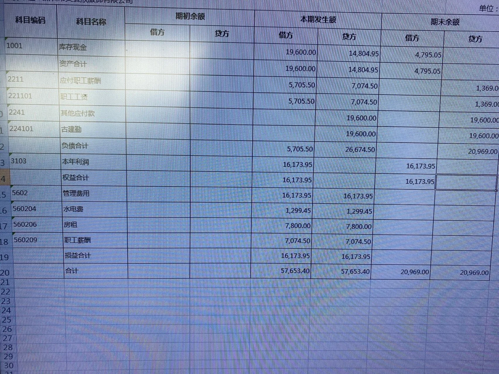 你指的是库存现金那些都填写累计金额？还是说就是损益科目，还有本年利润到底怎么填写呢？