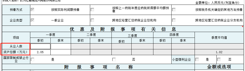 老师，请问一下这个季初，季末额资产总额  资产总额季初是2021年12月的资产总额，季初是2021年3月底的资产总额？
从业人数季初是去年12月底的人嘛？季末是3月底的人数？