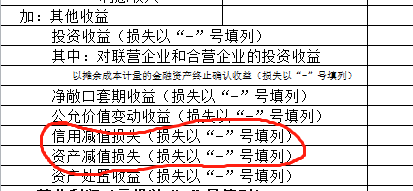 你好，请问信用减值损失和资产减值损失的数填在另一个表哪里？