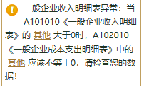 老师，现在在所得税汇算的时候税务系统给了一个这个提示，这个有问题吗？会有什么风险吗？