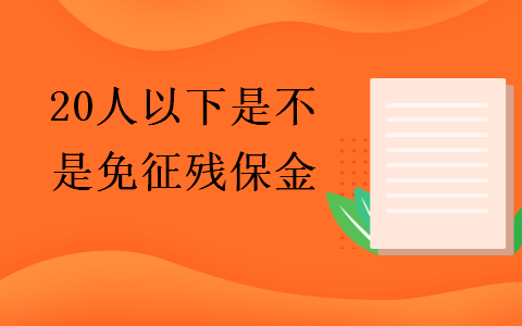 20人以下是不是免征残保金