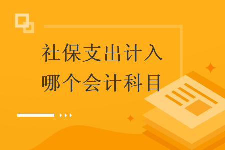 社保支出计入哪个会计科目